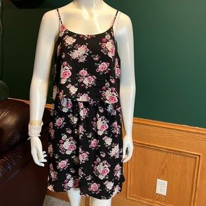 Cloud Sky Spaghetti Strap Floral Print Dress